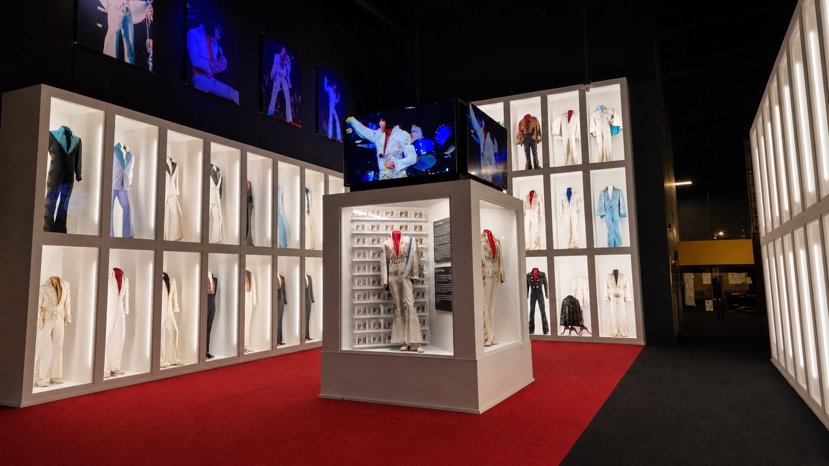 Graceland exhibition space featuring the Aloha from Hawaii display